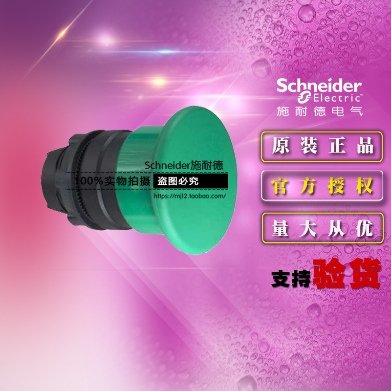 原装正品施耐德ZB5AC3C ZB5-AC3C 自复位22mmΦ40绿色蘑菇头按钮