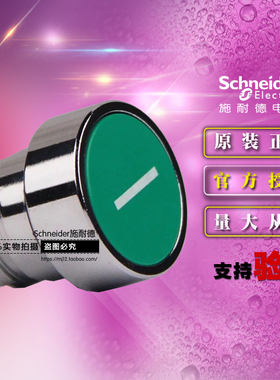 施耐德 ZB2BA331C ZB2-BA331C 按钮头开关平头绿色中杠原装正品