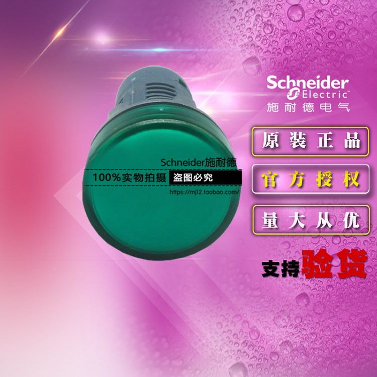原装施耐德绿色LED直流指示灯 XA2EVMD3LC DC220V 替代XB7EVMD3LC