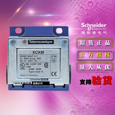 施耐德标准型限位行程开关本体 ZCKM1 附件 1开+1闭 ZCK-M1 XCKM