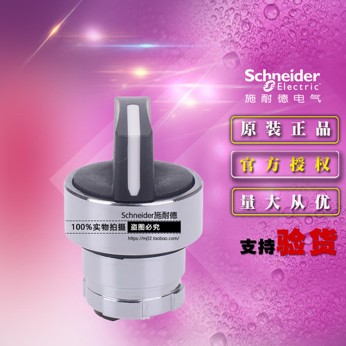 Schneider施耐德二档选择按钮开关头 ZB2BD2C 2位自锁定原装正品