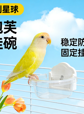刺星球鹦鹉大容量水晶泡芙挂碗鹦鹉鸟笼牡丹玄凤零食外带固定食盒