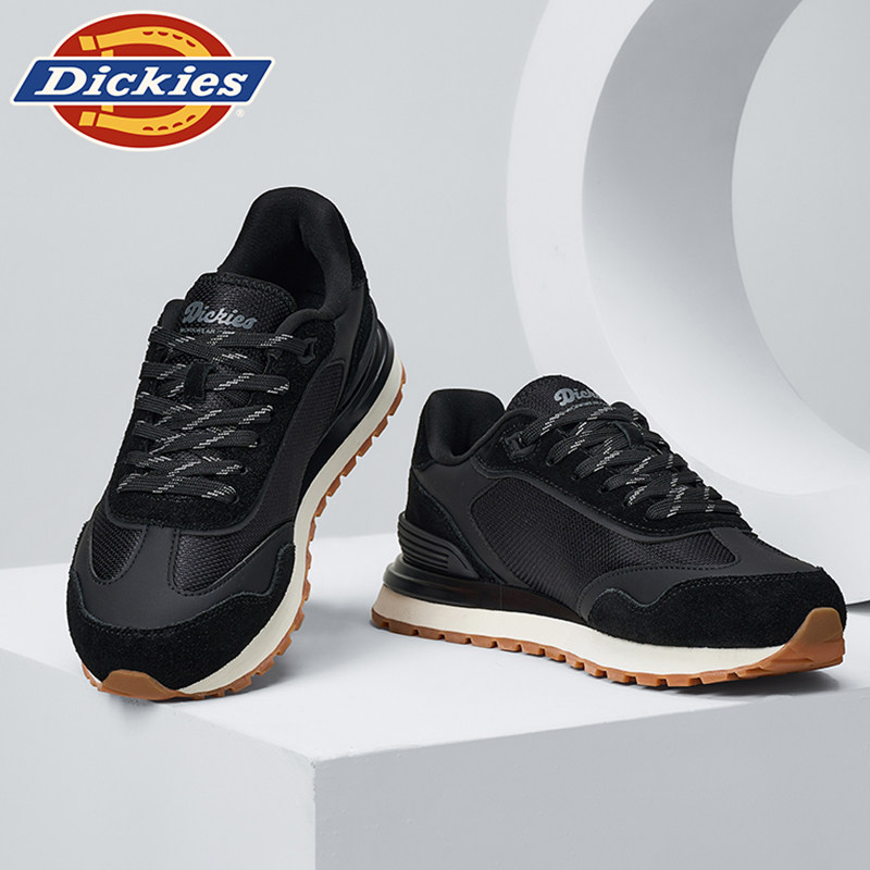 Dickies黑色阿甘鞋男款新款春季男鞋增高运动鞋男透气休闲鞋男款