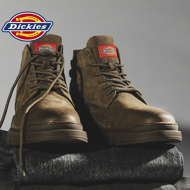 Dickies马丁靴男款2026新款冬季真皮男鞋增高英伦复古工装靴子男,流行男鞋,马丁靴,淘宝优惠券,粉丝福利购,淘宝优惠卷
