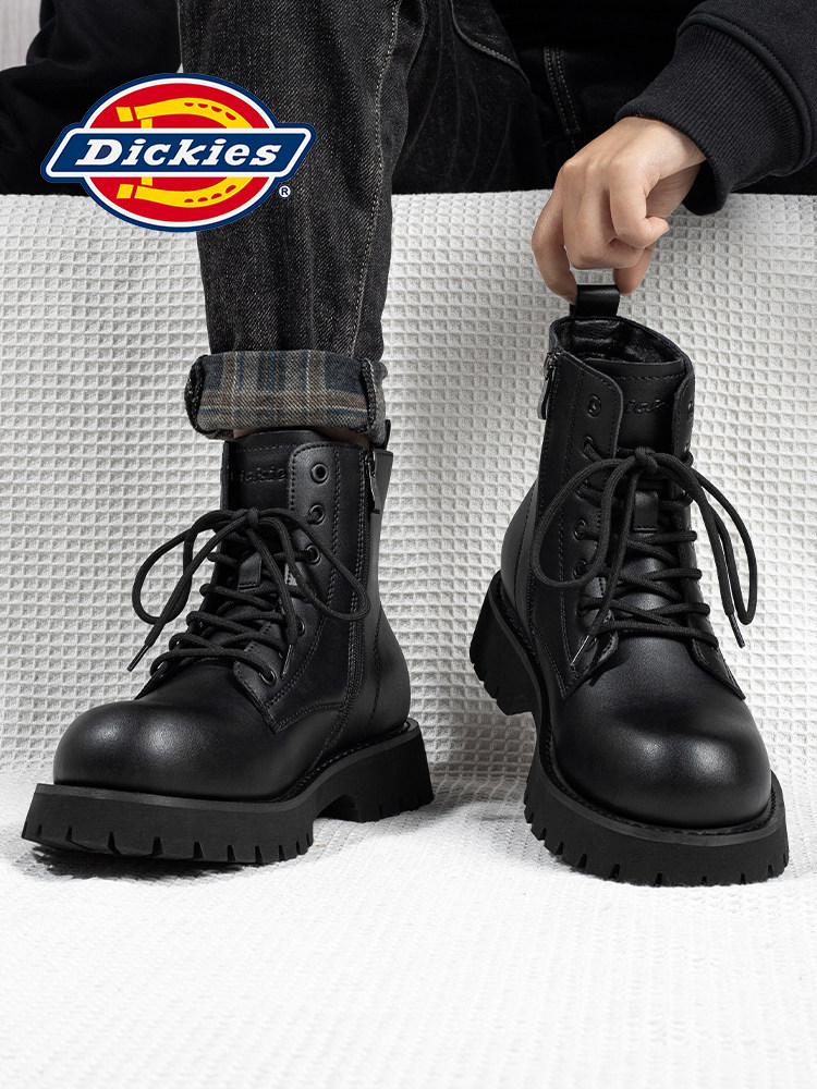Черные ботинки Martin от Li Jian's same Dickies, мужская зимняя мужская обувь, плюс замшевые ботинки, мужские резиновые сапоги, мужские Изображение 1