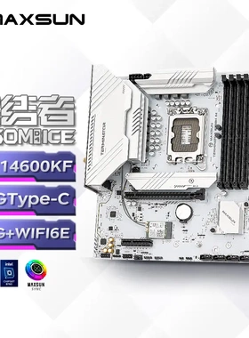 铭瑄(MAXSUN) MS - 终结者 B760M D4 ICE 白色电脑主板 支持DDR4