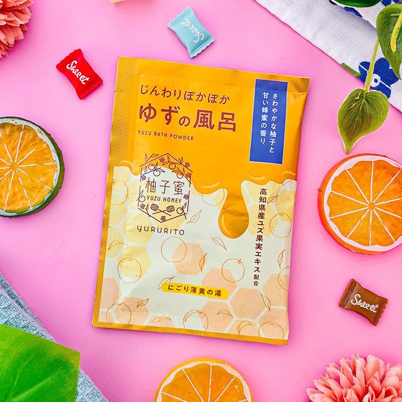 26年新品日本GPP柚子蜜浴盐蜂蜜柚子保湿美肌嫩白滋润泡澡入浴剂