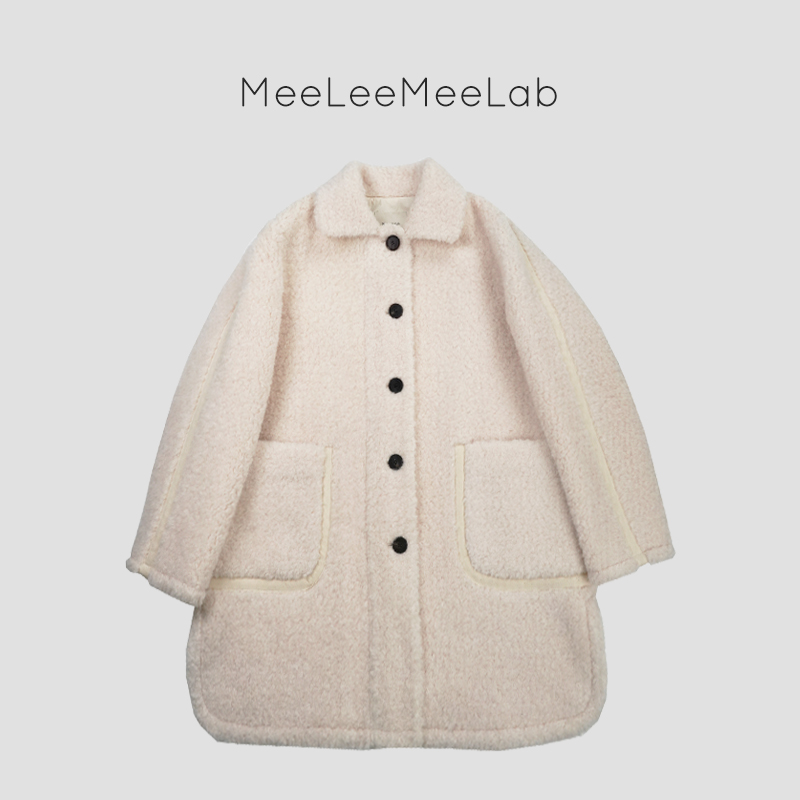 环保皮草长款卷毛立绒大衣外套