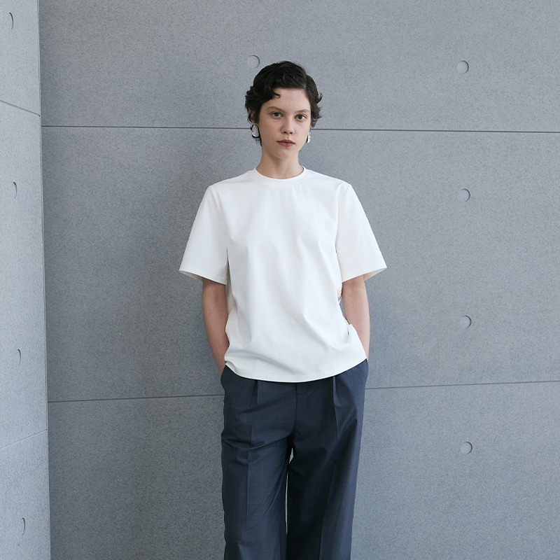 MeeLeeMeeLab小圆领宽松T恤