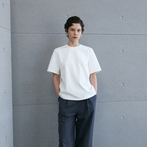 MeeLeeMeeLab小圆领宽松T恤