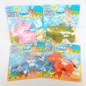 千羽宠物 缤纷动物园系列狗玩具 小马 小兔 小象 河马 狗发声玩具