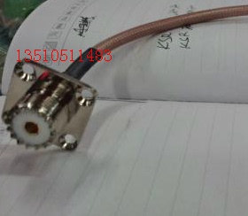 高频BNC/UHF-JKF同轴RG142信号线 射频BNC公转UHF法兰AP手台M馈线