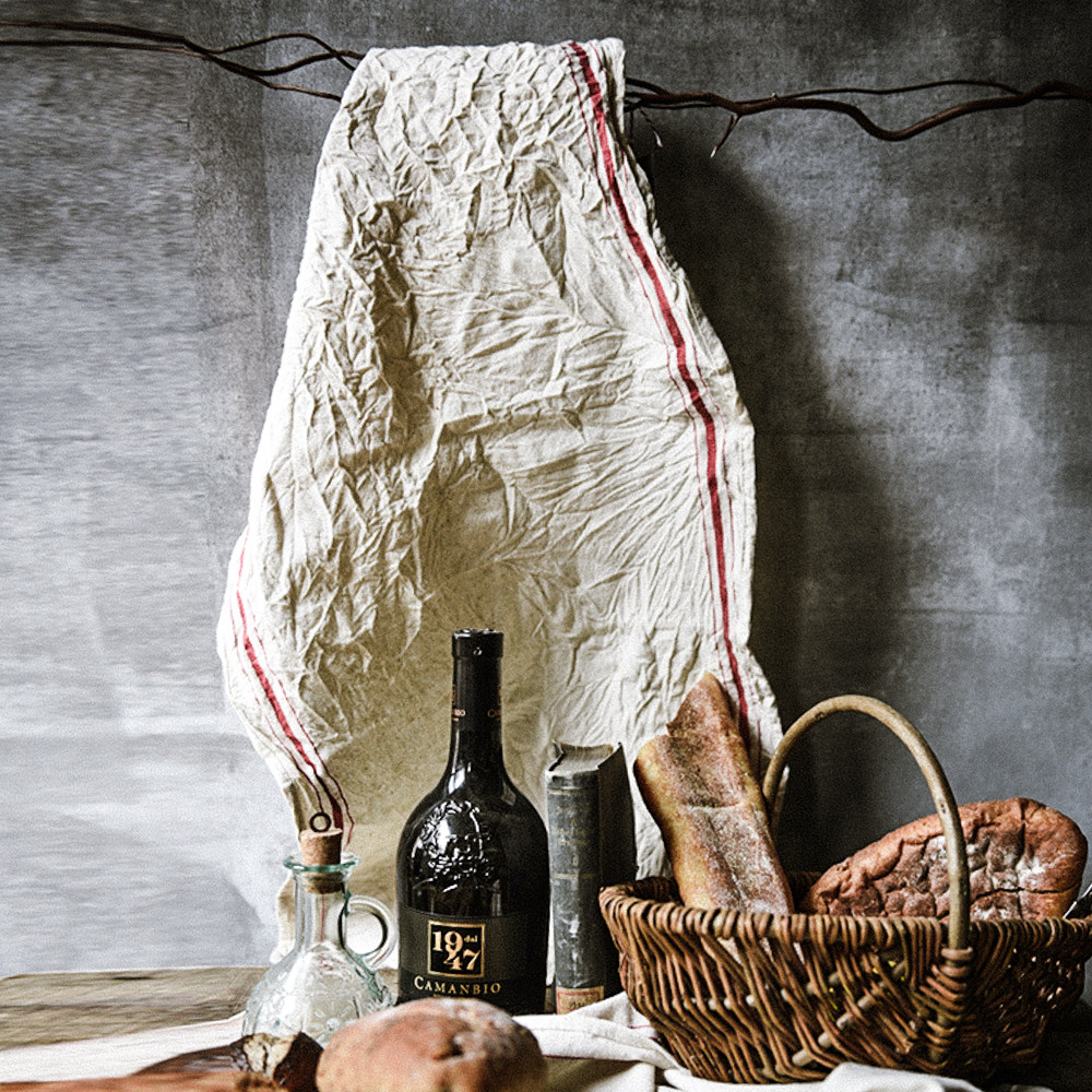 粗布ins餐巾美食摄影布红色条纹面包烘焙茶巾 日式拍照背景布道具