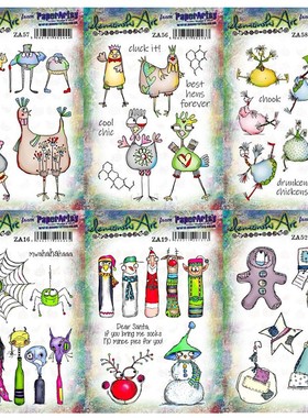 Paper Artsy动物红色橡胶泡棉印章 火鸡圣诞万圣节英国进口