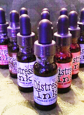 Tim Holtz印泥印台补充液水性水彩颜料Ranger Distress Reinker