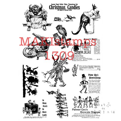 德国复古动物手帐印章