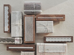 Jieyanow蕾丝边线边框木印章 Lace ins风马来复古Lovely
