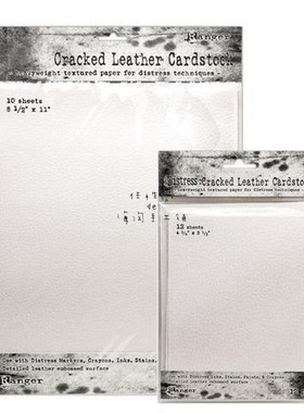Tim Holtz仿皮纸皮纹理卡纸背景纸Cracked Leather Cardstock