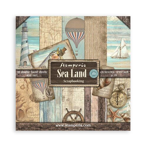Stamperia海底世界 夏天12寸8寸双面进口纸本素材包Sea Land