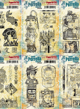 Paper Artsy复古系红色橡胶泡棉印章 英国进口Lynne Perrella之五