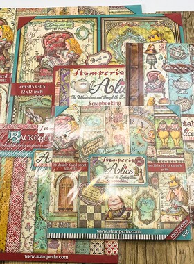 Stamperia爱丽丝镜中奇遇 经典纸本Alice Through Looking Glass