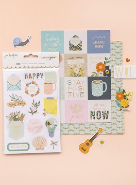 Jen Hadfield草木生长贴纸纸本 手帐花朵live and let grow AC