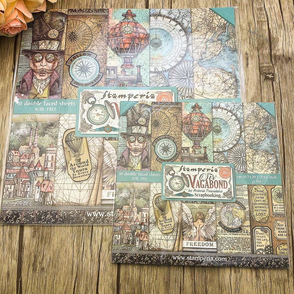 Stamperia流浪汉先生 蒸汽朋克机械风进口经典纸本Sir 