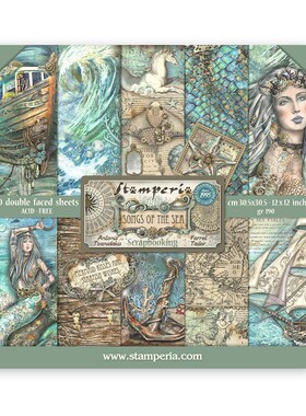 Stamperia海洋之歌 进口背景纸本贴纸模具Songs of the Sea