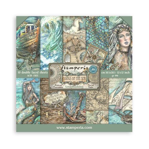 Stamperia海洋之歌 进口背景纸本贴纸模具Songs of the Sea