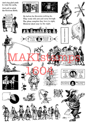 德国 Maki stamps MAKIstamps 复古手绘复活布朗尼手帐印章1604