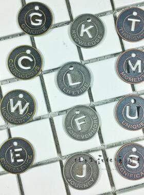 现货 Tim Holtz TN手帐挂件装饰复古镂空金属标签铭牌多款 哲学