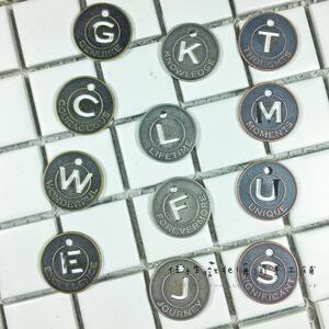 现货 Tim Holtz TN手帐挂件装饰复古镂空金属标签铭牌多款 哲学