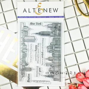Altenew城市天际线透明印章 美国上海悉尼建筑地标Sketchy Cities
