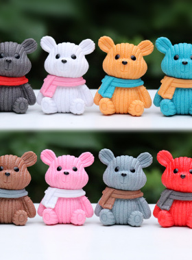 毛线小熊熊手办盲盒公仔小摆件