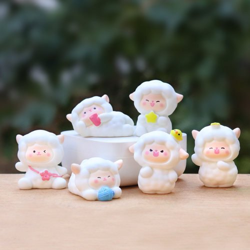 可爱迷你小羊暖暖小绵羊盲盒公仔