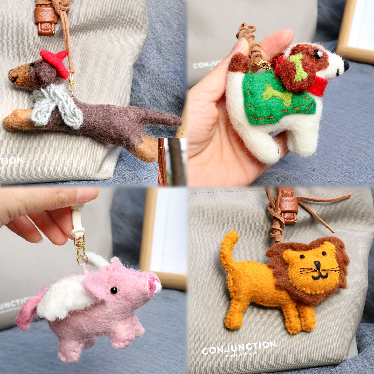 新款尼泊尔手工羊毛毡钥匙扣挂饰