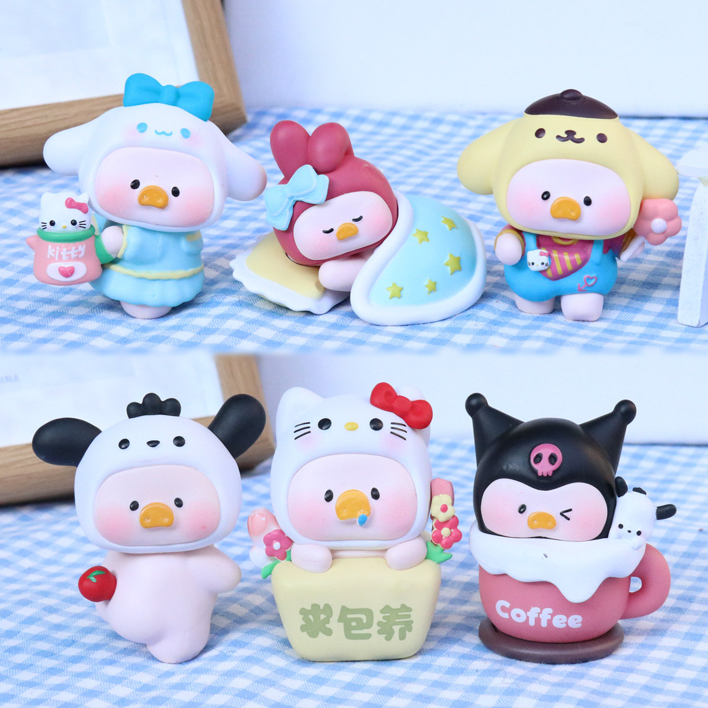 可爱卡通粉嫩小猪COSKT盲盒摆件