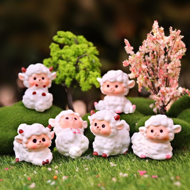 卡通小动物小羊摆件可爱小盲盒