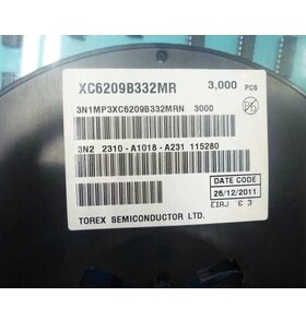 XC6209B332MRN   3.3V SOT-23 一盘3000个 LDO调整器芯片