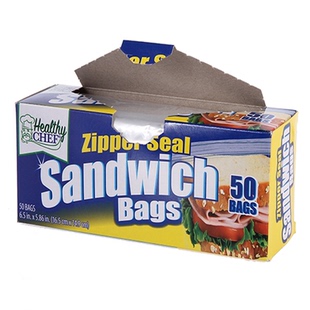 袋50枚装 保鲜袋食品袋家用经济装 塑料密封自封收纳袋烘焙点心包装