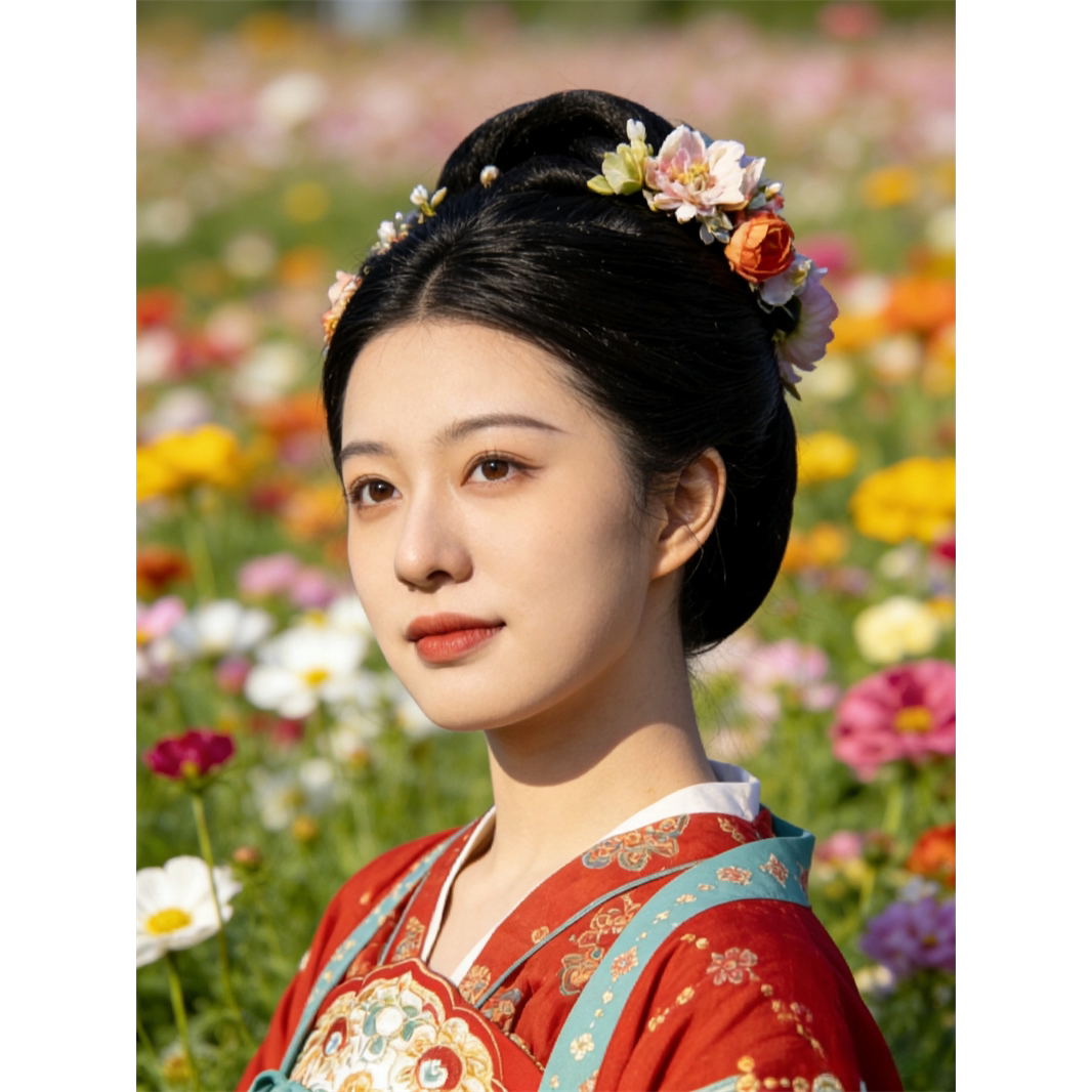 花海古风美女贴画客厅卧室浴室出租房古装美人海报贴纸遮瑕自粘