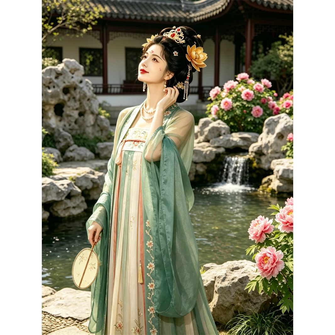 古装气质美女海报客厅卧室书房室内墙面古代仕女贴画贴纸防水自粘