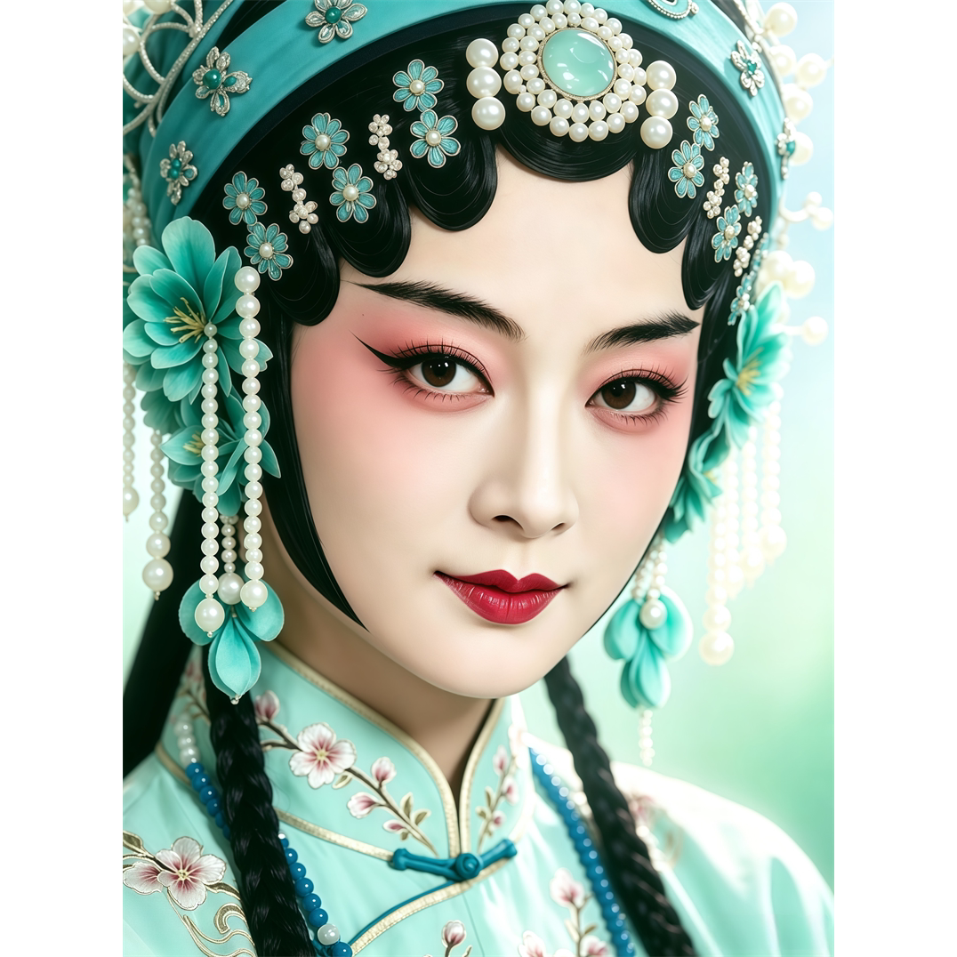 高清戏曲美女贴画客厅卧室书房室内墙面装饰京剧人物贴纸海报自粘
