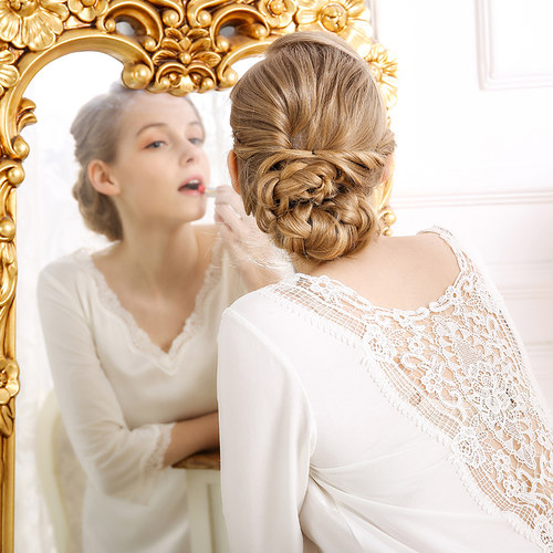 莫代尔带胸垫性感睡裙