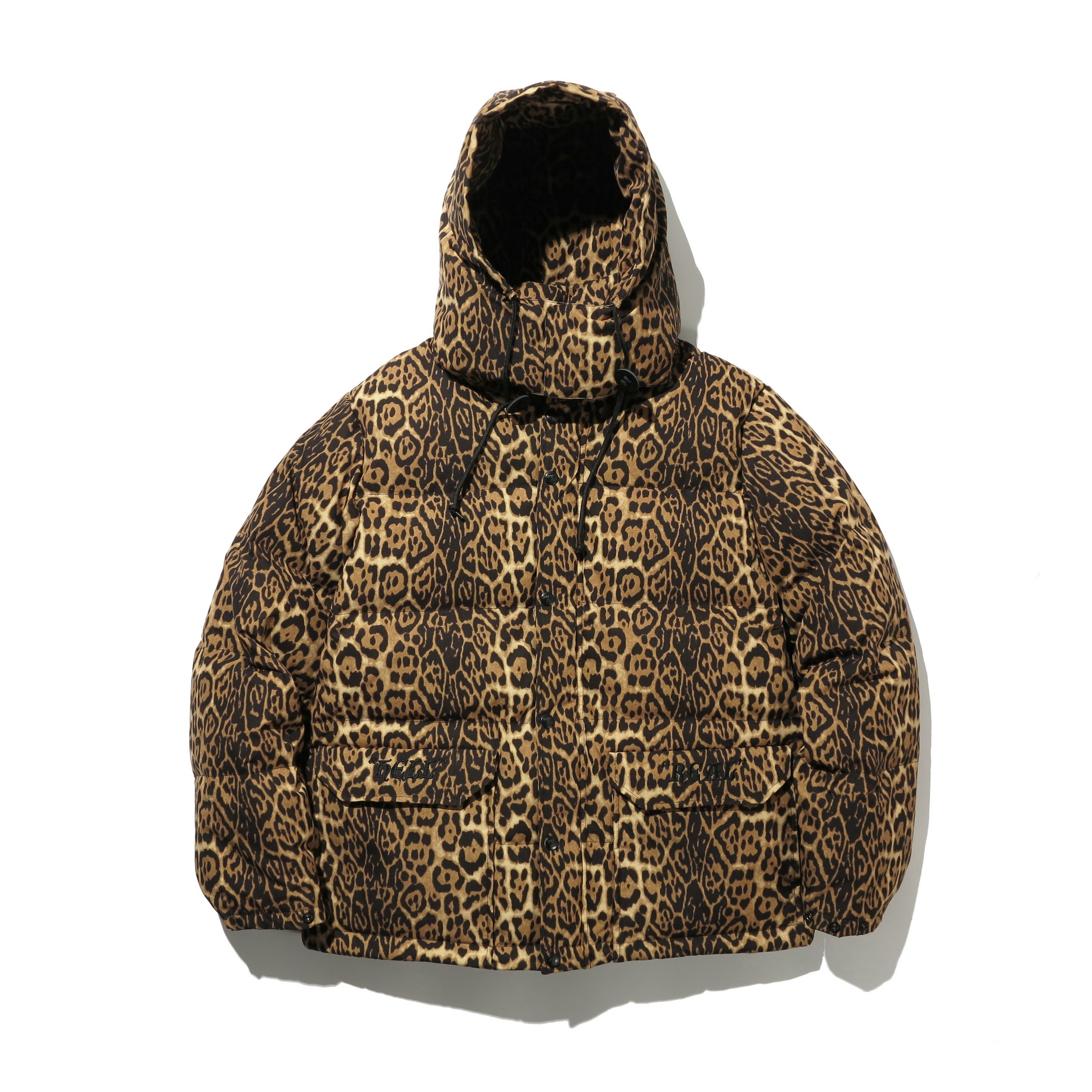 H-D HELL IS REAL 美式复古 年终重磅御寒豹纹刺绣羽绒服