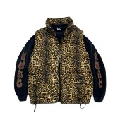 户外机车 HELL REAL 防撕扯 豹纹羽绒马甲