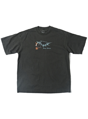 H-D  HELL IS REAL  钢盔蝙蝠  复古机车 重磅小领口 短袖T恤