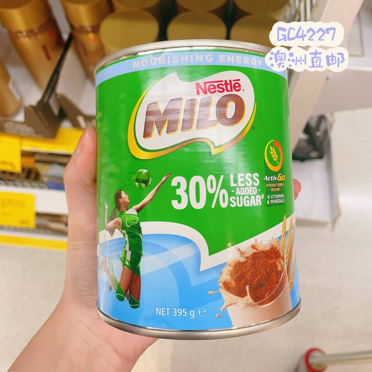澳洲代购直邮Nestle Milo low GI低升糖麦芽糖巧克力饮品奶粉460g