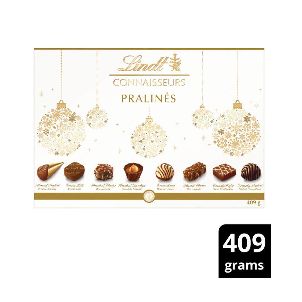 澳洲直邮Lindt瑞士莲Connaisseurs Pralines果仁糖巧克力礼盒409g