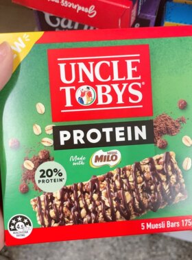 澳洲代购直邮Uncle Tobys 托比斯叔Protein高蛋白燕麦谷物棒 175g